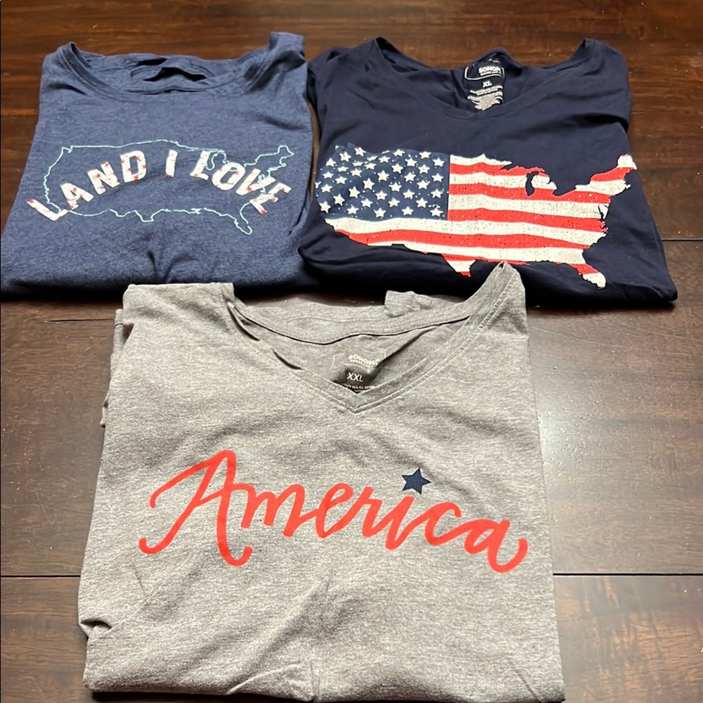 Bundle of 3 Sonoma Patriotic tees. XL-XXL